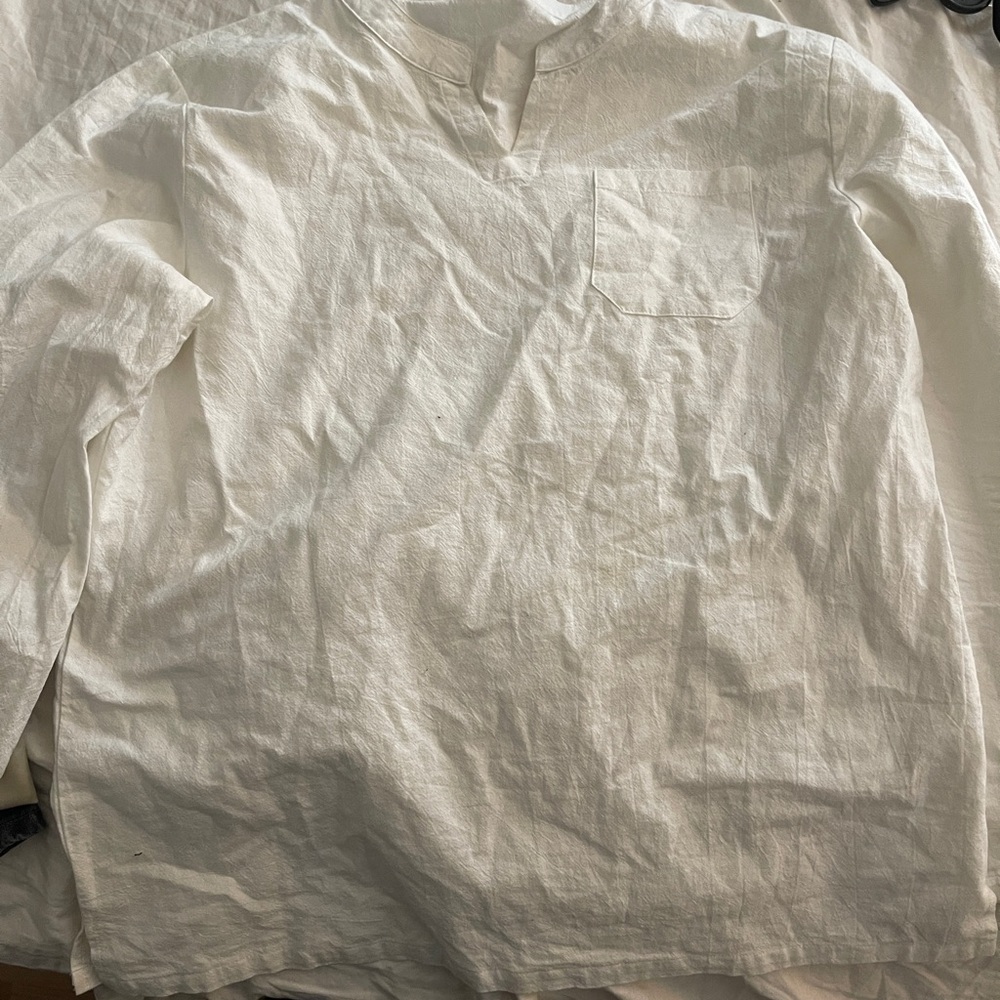 Audate long sleeve v neck shirt